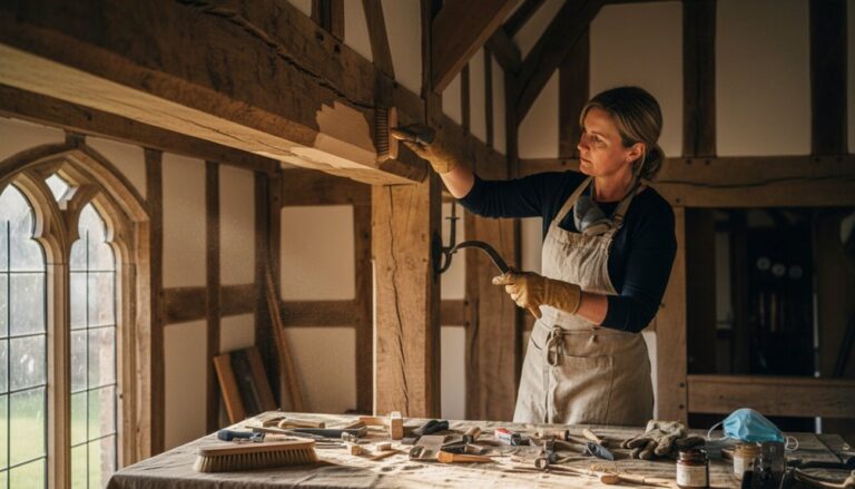 restoring timber beams safely