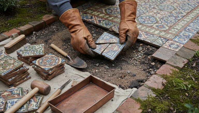 victorian tile pathway restoration